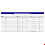 Perpetual Inventory example document template