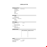 Professional Curriculum Vitae Template | Showcase Your Education and Qualifications example document template