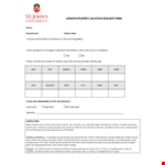 Request Vacation Form for Administrators - Manage Employee Vacation Requests by Month example document template