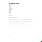 Office Work Application Letter example document template