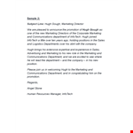 Promotion Letter | Marketing Communications Department example document template 