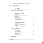 Private Placement Memorandum Template - Download a Comprehensive PPM Today example document template