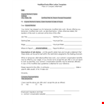 Job Offer Letter - Modified example document template