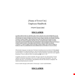 Employee Handbook Template - Simplify Your Employee Leave Policy example document template