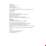 Sales Promoter Job Resume example document template