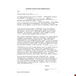 Expert Letter of Recommendation for Business Candidates example document template