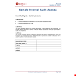 Internal Audit Agenda example document template