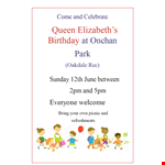 Celebrate with our Queen-themed Picnic Flyer Template example document template