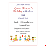 Celebrate with our Queen-themed Picnic Flyer Template example document template 