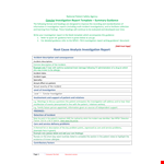 Conduct Effective RCA Investigation | Root Cause Analysis Template example document template