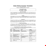 Preschool Newsletter Template - Create Engaging School Newsletters Easily example document template