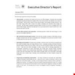 Executive Director Report: Energy Programs & Auction Update example document template