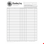 Download Our Free Reading Log Template and Keep Track of Your Reading Progress example document template