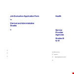 Job Evaluation Application Form Template - Streamline Your Decision with Comprehensive Information example document template