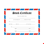 Create a Professional Stock Certificate | Easy to Use Template example document template