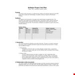 System Testing Components with an Optimized Test Plan Template example document template