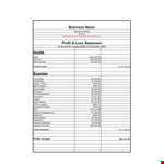 Business Profit and Loss: Maximize Total Income with Effective Profit Strategies example document template
