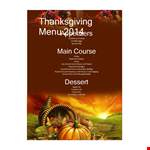 Best Thanksgiving Menu Template - Customizable & Print-Ready example document template 