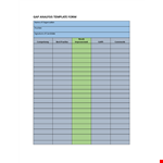 Effective Gap Analysis Template for Organized Analysis example document template
