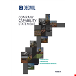 Construction Company Capability Statement Template | Serving Clients in Australia | Decmil example document template