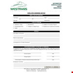 Employee Warning Notice | Efficient Management of Employee Performance example document template