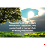 Writing a Sympathy Message Template for Today's Difficult and Beyond: Although example document template