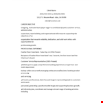 Customer Service Resume Template | Business, Banking, Processing example document template