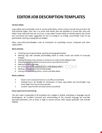 Job Description Editor