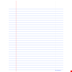 Printable Wide Ruled Notebook Paper - Free Templates & PDFs example document template