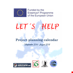 Project Planning Calendar Template - Easily Manage Your Project, School, and Notes example document template