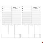 Grad Student Daily Planner example document template