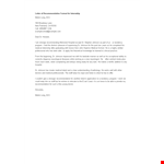 Letter Of Recommendation Format For Internship example document template