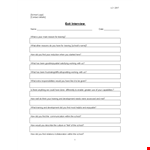 Effective Exit Interview Template for Schools and Workplaces example document template