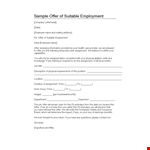 Personalized Offer Letter for Your Suitable Assignment example document template