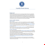 Loyalty Points Survey example document template 