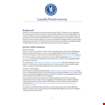 Loyalty Points Survey example document template