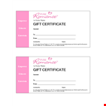 Printable Gift Certificate Template Word example document template