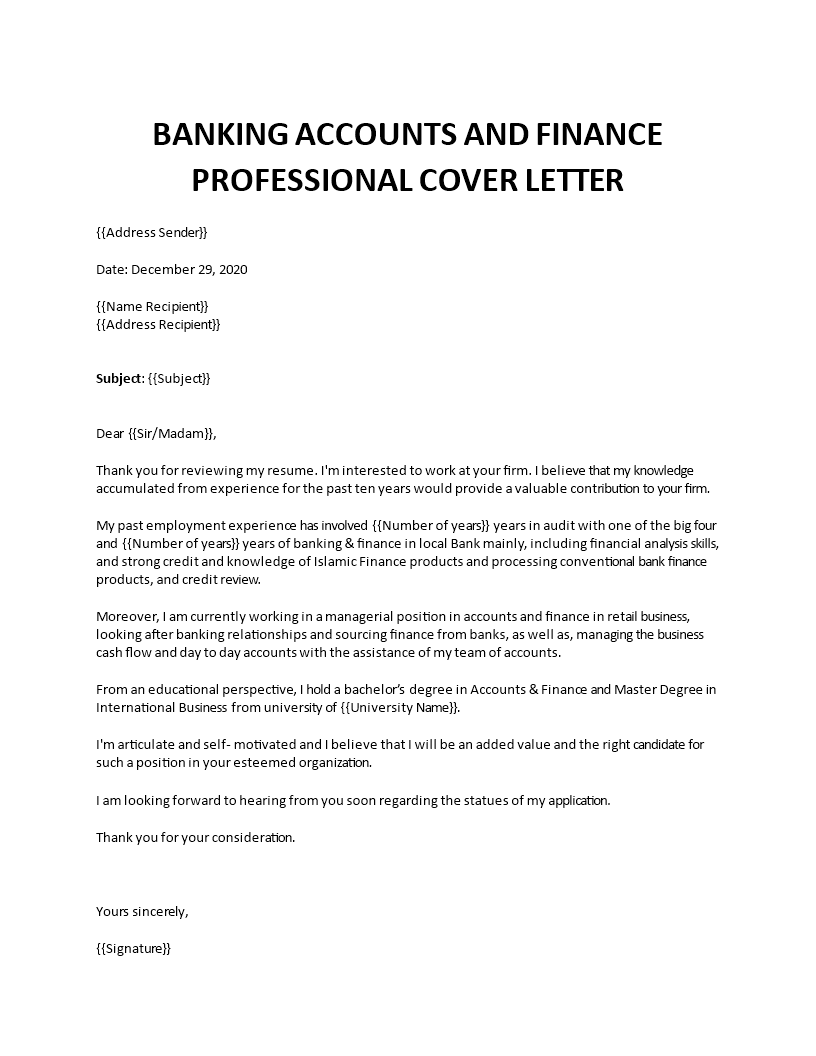 cover letter for financial accountant