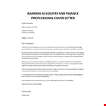 Accounting and finance cover letter  example document template