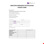 Staff Emergency Notification Form example document template