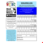 March Running Log - Track Your Miles with Wilson | Document Templates example document template