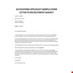 Accounting cover letter experienced example document template