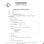 Construction Project Progress Meeting Agenda Template example document template