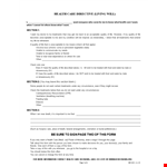 Create a Health Plan with a Living Will Template and an Agent - Download Now example document template