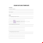 Essay Outline example document template 