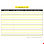 Employee Daily Task example document template 