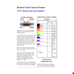 Resistor Multiplier Chart example document template