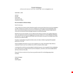 Office Manager Recommendation Letter Template | Rodriguez, Charlie, Michele example document template 