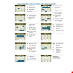 District School Calendar In Word example document template