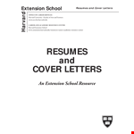 Simple Resume Example - Project Management at Harvard University example document template